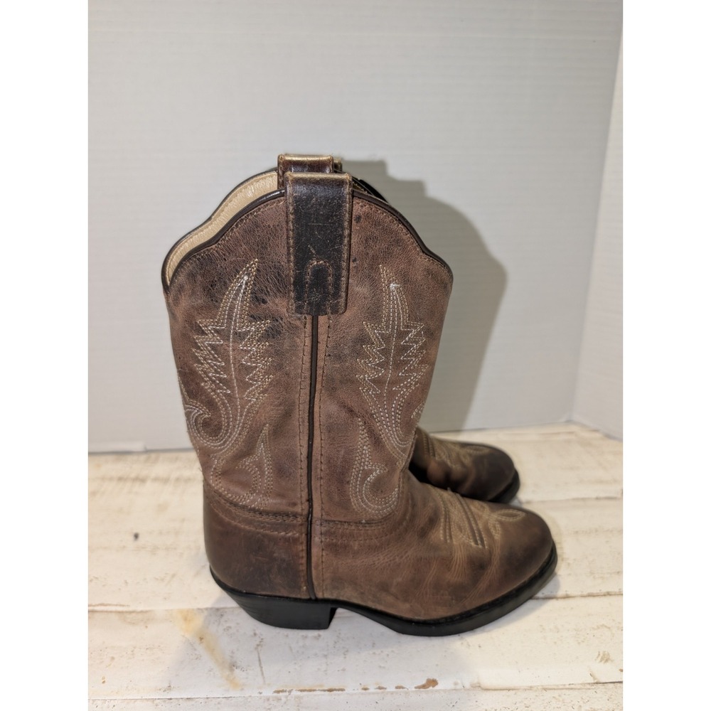 Kids Smoky Mountain Leather Western Cowboy Boots, Size 11.5